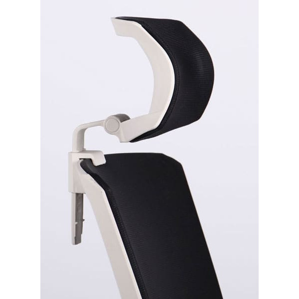 Крісло АМФ Uran White HR сидіння Сідней-07/спинка Сітка HY-100 Чорна-13