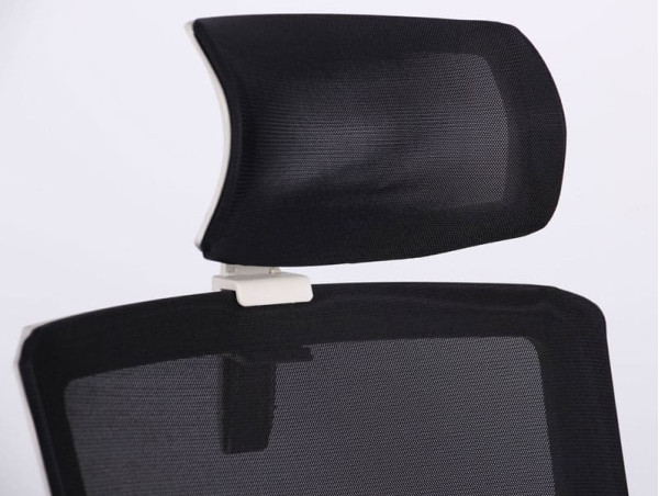 Крісло АМФ Uran White HR сидіння Сідней-07/спинка Сітка HY-100 Чорна-15