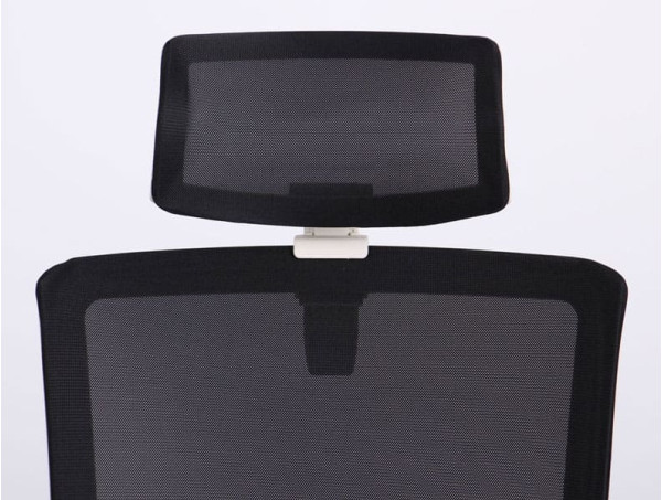 Крісло АМФ Uran White HR сидіння Сідней-07/спинка Сітка HY-100 Чорна-6