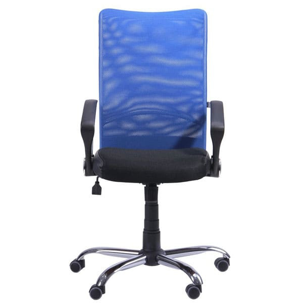 Крісло АМФ АЕРО HB сидіння Сітка чорна Неаполь N-20/спинка Сітка синя-2