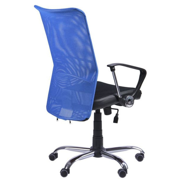 Крісло АМФ АЕРО HB сидіння Сітка чорна Неаполь N-20/спинка Сітка синя-3