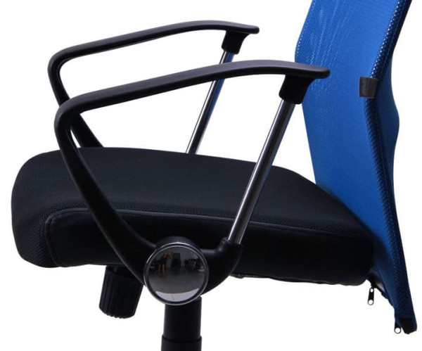 Крісло АМФ АЕРО HB сидіння Сітка чорна Неаполь N-20/спинка Сітка синя-4
