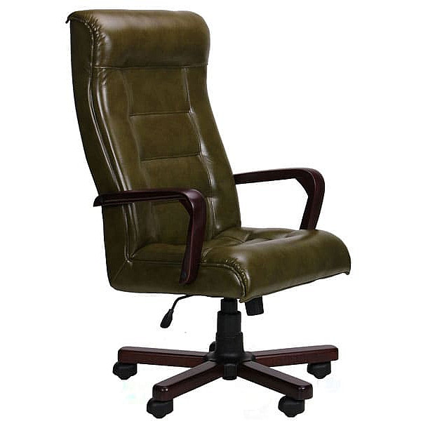 Кресло АМФ Роял Флеш вишня Мадрас Олива-0