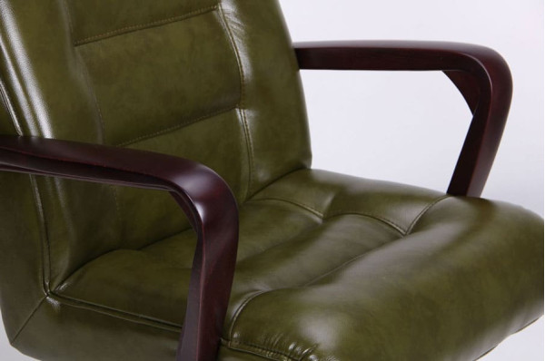 Кресло АМФ Роял Флеш вишня Мадрас Олива-6