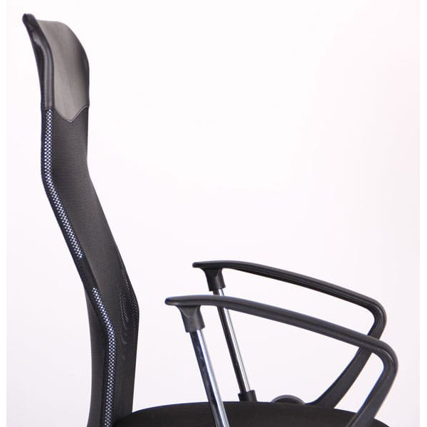 Крісло AMF Ultra Хром сидіння А-1/спинка Сітка чорна, вставка Скаден чорний-9