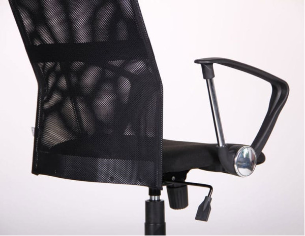 Крісло AMF Ultra Хром сидіння А-1/спинка Сітка чорна, вставка Скаден чорний-10