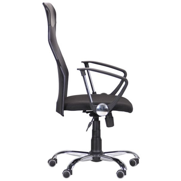 Крісло AMF Ultra Хром сидіння А-1/спинка Сітка чорна, вставка Скаден чорний-2