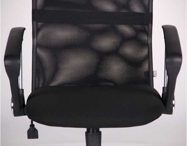 Крісло AMF Ultra Хром сидіння А-1/спинка Сітка чорна, вставка Скаден чорний-5