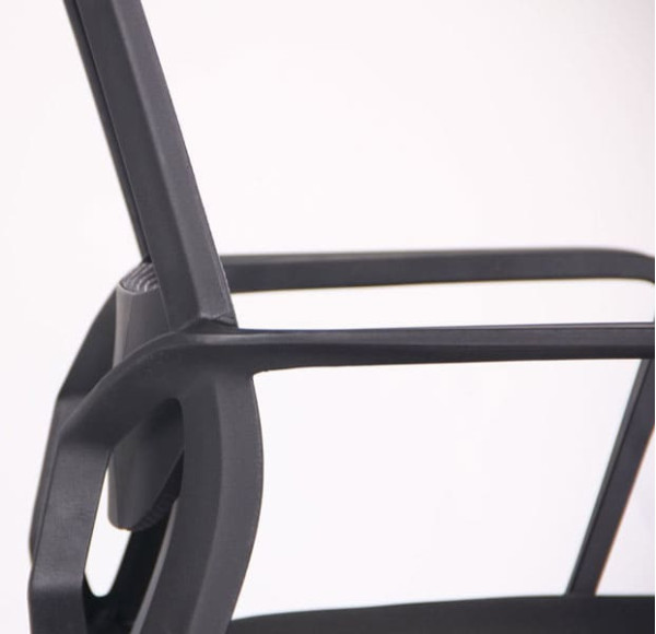 Кресло АМФ Tin сиденье Саванна nova Black 19/спинка Сетка SL-16 серая-9