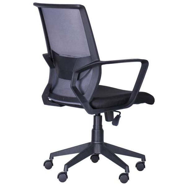 Кресло АМФ Tin сиденье Саванна nova Black 19/спинка Сетка SL-16 серая-3