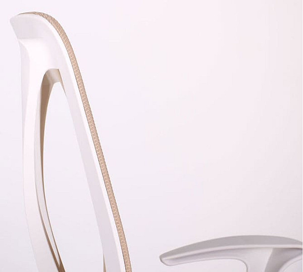 Крісло АМФ Nickel White сидіння Сідней-09/спинка Сітка SL-02 беж-9