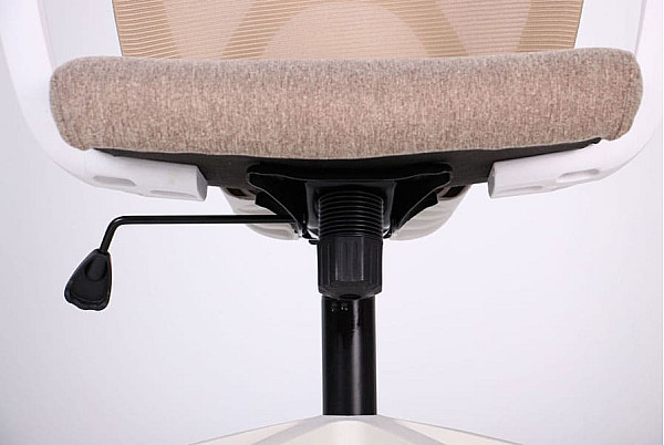 Крісло АМФ Nickel White сидіння Сідней-09/спинка Сітка SL-02 беж-6