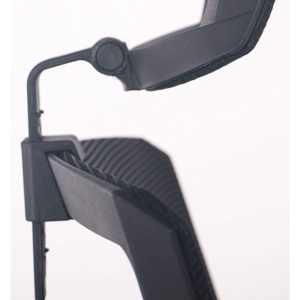 Крісло АМФ Uran Black HR сидіння Нест-01 Чорна/спинка Сітка SL-00 Чорна-13