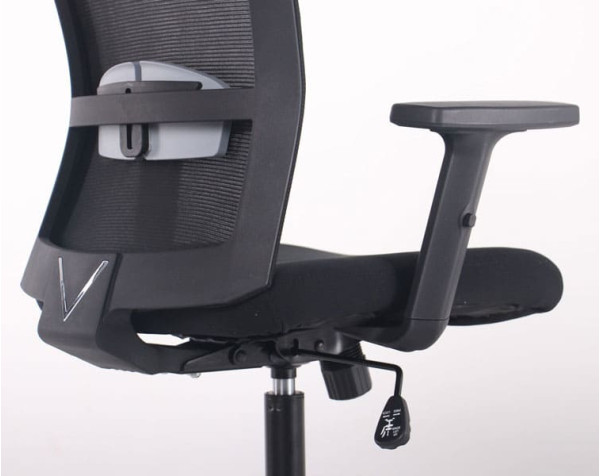 Крісло АМФ Uran Black HR сидіння Нест-01 Чорна/спинка Сітка SL-00 Чорна-14