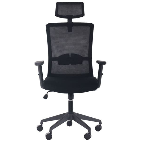 Крісло АМФ Uran Black HR сидіння Нест-01 Чорна/спинка Сітка SL-00 Чорна-1