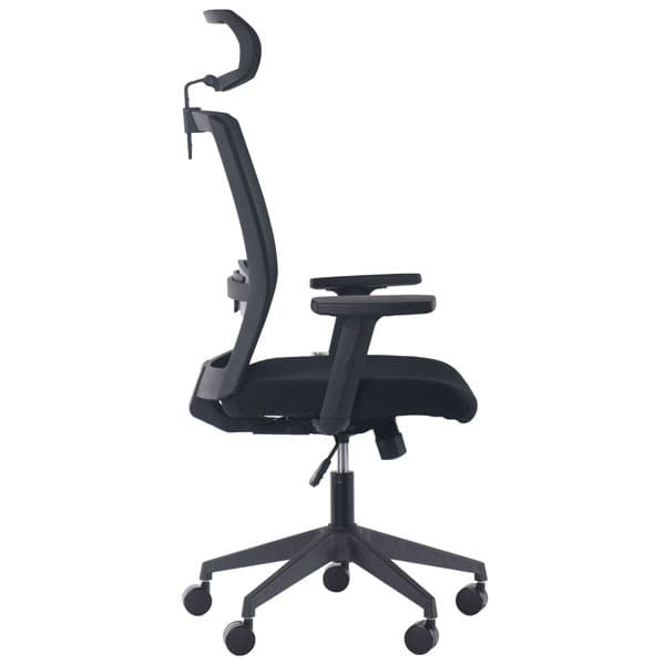 Крісло АМФ Uran Black HR сидіння Нест-01 Чорна/спинка Сітка SL-00 Чорна-2