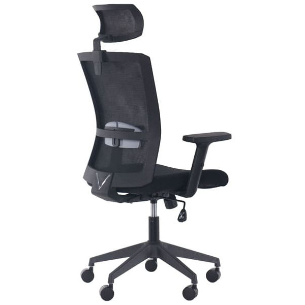 Крісло АМФ Uran Black HR сидіння Нест-01 Чорна/спинка Сітка SL-00 Чорна-3