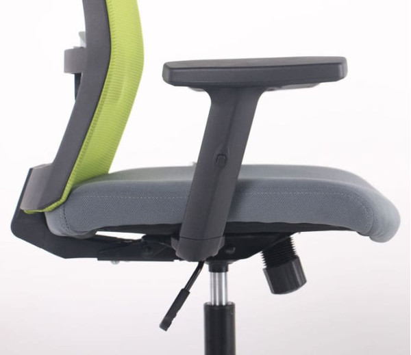 Крісло АМФ Uran Black HR сидіння Нест-08 Сіра/спинка Сітка SL-06 Салатова-9