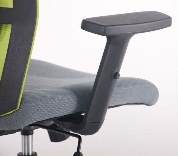 Крісло АМФ Uran Black HR сидіння Нест-08 Сіра/спинка Сітка SL-06 Салатова-10