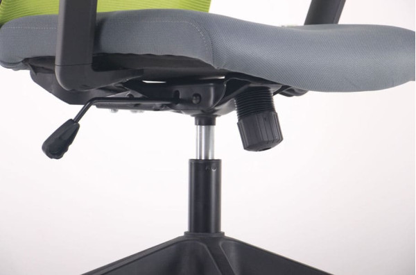 Крісло АМФ Uran Black HR сидіння Нест-08 Сіра/спинка Сітка SL-06 Салатова-13