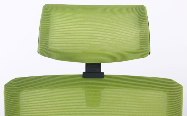 Крісло АМФ Uran Black HR сидіння Нест-08 Сіра/спинка Сітка SL-06 Салатова-6