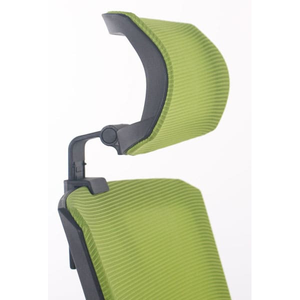 Крісло АМФ Uran Black HR сидіння Нест-08 Сіра/спинка Сітка SL-06 Салатова-7