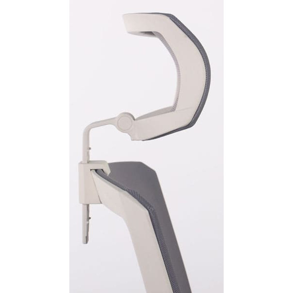 Крісло АМФ Uran White HR сидіння Нест-01 Чорна/спинка Сітка HY-109 Сіра-9