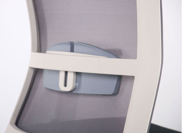 Крісло АМФ Uran White HR сидіння Нест-01 Чорна/спинка Сітка HY-109 Сіра-11