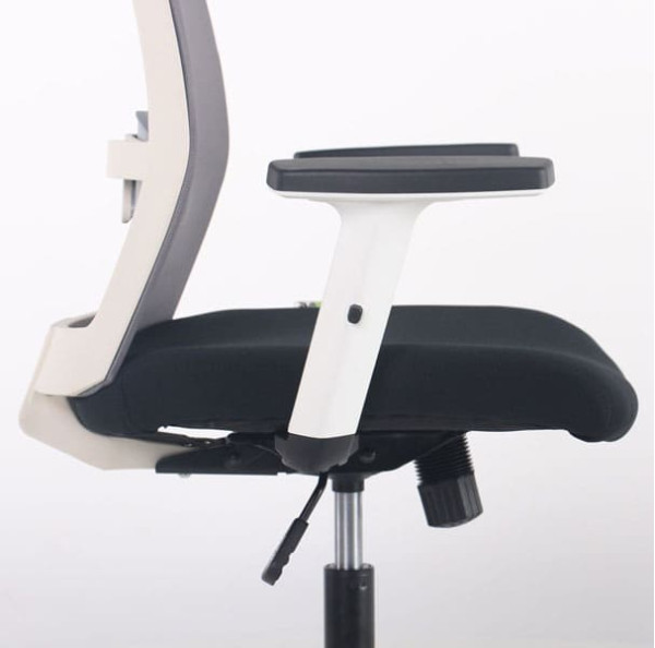 Крісло АМФ Uran White HR сидіння Нест-01 Чорна/спинка Сітка HY-109 Сіра-12