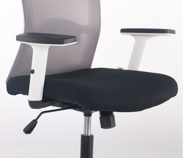 Крісло АМФ Uran White HR сидіння Нест-01 Чорна/спинка Сітка HY-109 Сіра-6