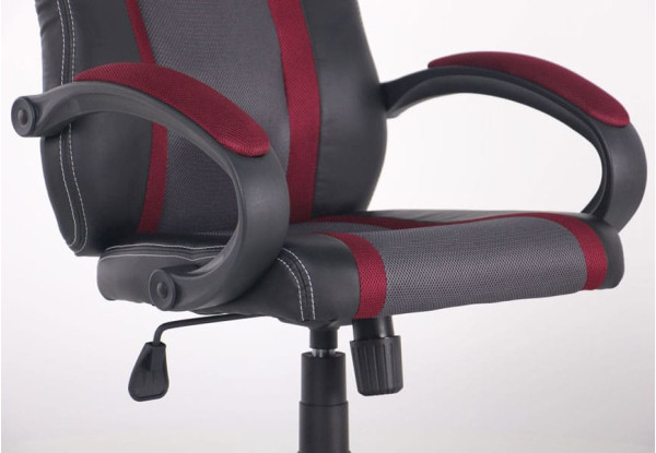 Кресло АМФ Shift Неаполь N-20/Сетка серая, вставки Сетка бордовая-7