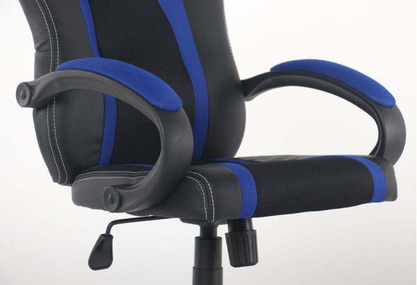 Крісло АМФ Shift Неаполь N-20/Сітка чорна, вставки Сітка синя Крісло АМФ Shift Неаполь N-20/Сітка чорна, вставки Сітка синя-9