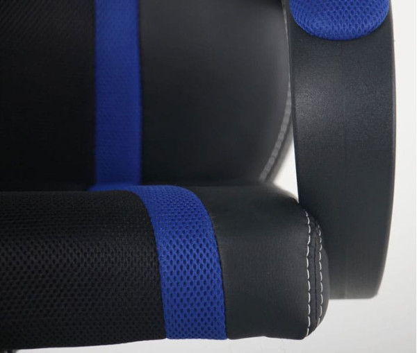 Крісло АМФ Shift Неаполь N-20/Сітка чорна, вставки Сітка синя Крісло АМФ Shift Неаполь N-20/Сітка чорна, вставки Сітка синя-8