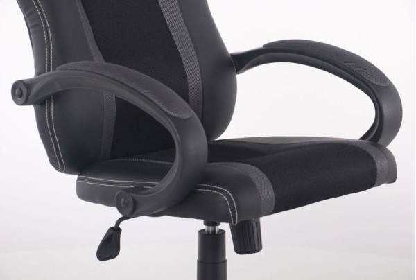 Крісло АМФ Shift Неаполь N-20/Сітка чорна, вставки Сітка сіра-11