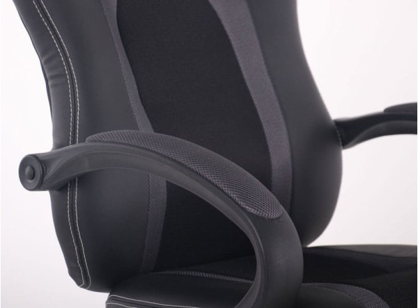 Крісло АМФ Shift Неаполь N-20/Сітка чорна, вставки Сітка сіра-12