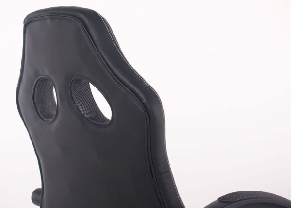 Крісло АМФ Shift Неаполь N-20/Сітка чорна, вставки Сітка сіра-16