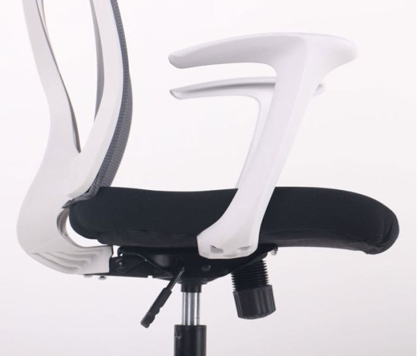 Кресло АМФ Nickel White сиденье Нест-01 черная/спинка Сетка SL-16 серая-10