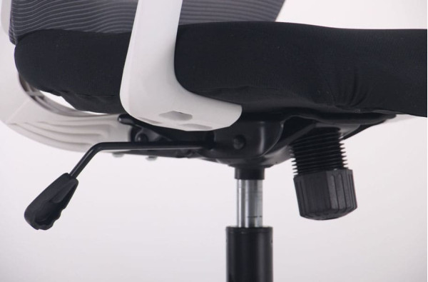 Кресло АМФ Nickel White сиденье Нест-01 черная/спинка Сетка SL-16 серая-15