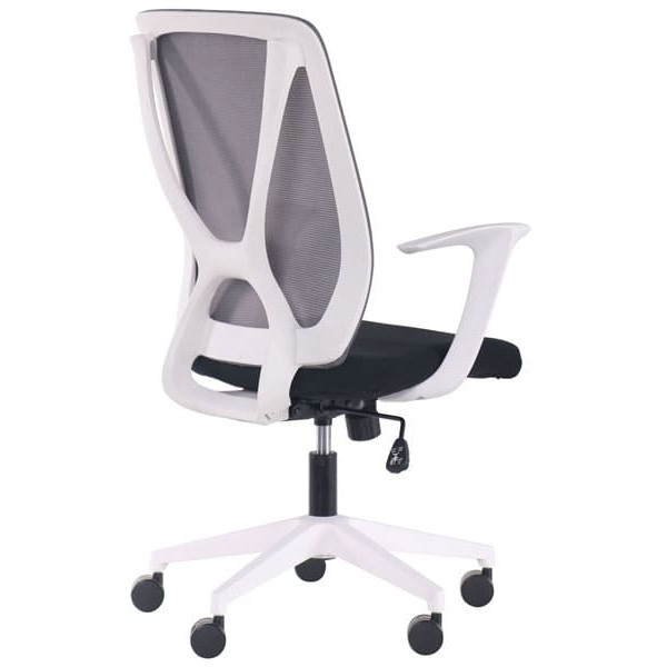 Кресло АМФ Nickel White сиденье Нест-01 черная/спинка Сетка SL-16 серая-3