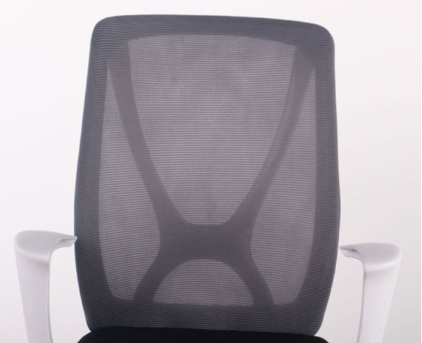 Кресло АМФ Nickel White сиденье Нест-01 черная/спинка Сетка SL-16 серая-4