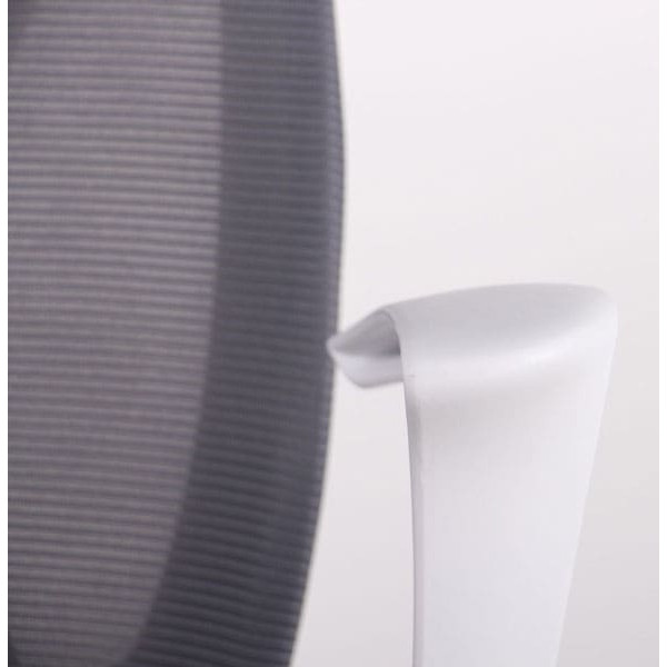 Кресло АМФ Nickel White сиденье Нест-01 черная/спинка Сетка SL-16 серая-6