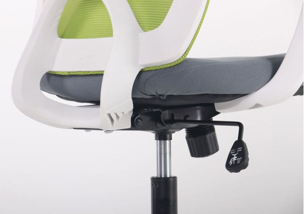 Крісло АМФ Nickel White сидіння Нест-08 сіра/спинка Сітка SL-06 салатова-12