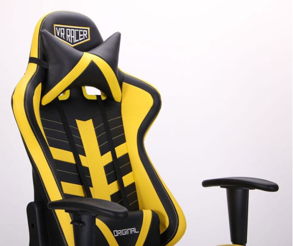 Кресло АМФ VR Racer BattleBee Черный/Желтый Кресло АМФ VR Racer BattleBee Черный/Желтый-5