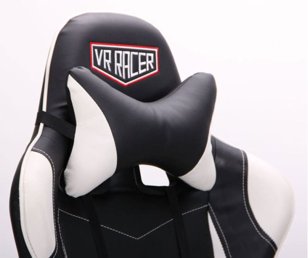 Кресло АМФ VR Racer Blade Черный/Белый Кресло АМФ VR Racer Blade Черный/Белый-6