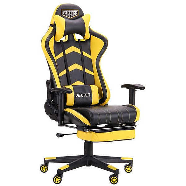 Крісло АМФ VR Racer Dexter Megatron Чорний/Жовтий Крісло АМФ VR Racer Dexter Megatron Чорний/Жовтий-0