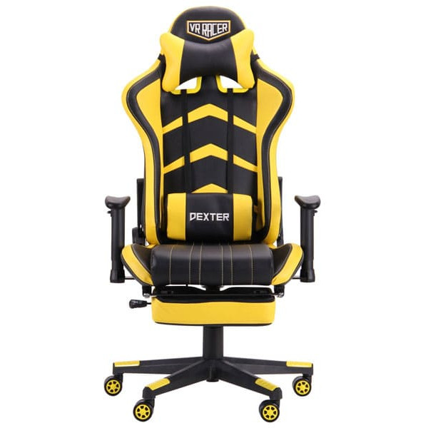Крісло АМФ VR Racer Dexter Megatron Чорний/Жовтий Крісло АМФ VR Racer Dexter Megatron Чорний/Жовтий-1