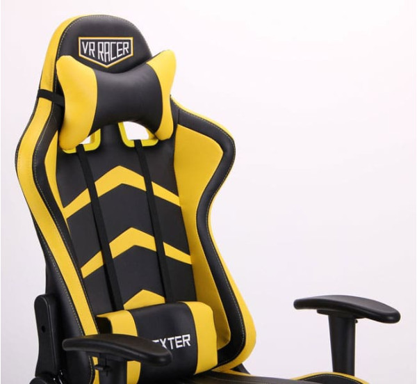 Крісло АМФ VR Racer Dexter Megatron Чорний/Жовтий Крісло АМФ VR Racer Dexter Megatron Чорний/Жовтий-6