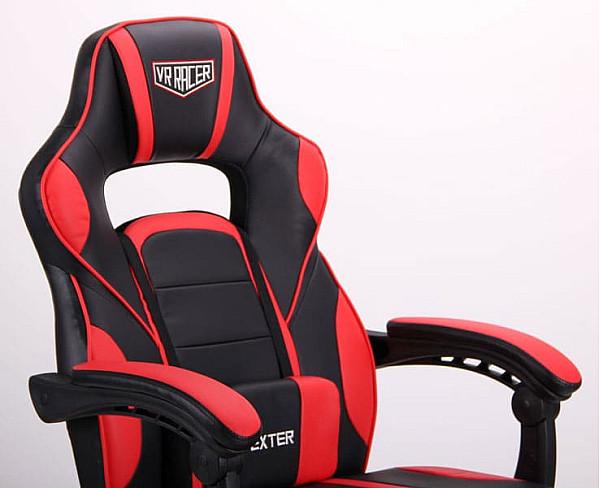 Крісло АМФ VR Racer Dexter Webster Чорний/Червоний Крісло АМФ VR Racer Dexter Webster Чорний/Червоний-9