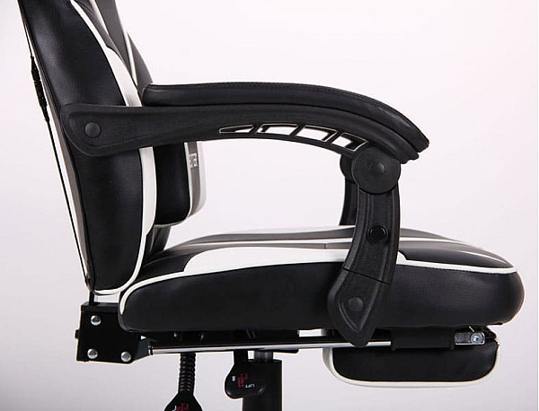 Крісло АМФ VR Racer Dexter Vector Чорний/Білий Крісло АМФ VR Racer Dexter Vector Чорний/Білий-10