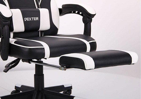 Крісло АМФ VR Racer Dexter Vector Чорний/Білий Крісло АМФ VR Racer Dexter Vector Чорний/Білий-12